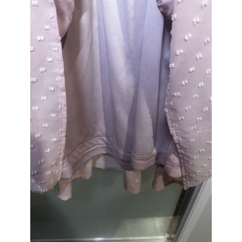 LISTICLE Size S Dusty Pink Swiss Dot Ruffled Dress - Picture 5 of 9